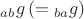 ${}_{ab}g\left( { = {}_{ba}g} \right)$