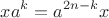$$xa^k=a^{2n-k}x$$