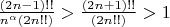 $\frac{(2n-1)!!}{n^{\alpha}(2n!!)}>\frac{(2n+1)!!}{(2n!!)}>1$