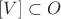 $[V] \subset O$