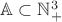 $\mathbb A\subset \mathbb N_+^3$