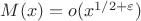 $M(x) = o(x^{1/2+\varepsilon})$ $M(x) = o(x^{1/2+\varepsilon})$