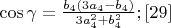 $\cos\gamma=\frac{b_4(3a_4-b_4)}{3a_4^2+b_4^2};\eqno[29]$