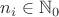 $n_i\in\mathbb N_0$