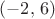 $(-2, \,6)$