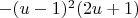 $-(u-1)^2 (2 u+1)$