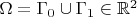 $\Omega=\Gamma_0 \cup \Gamma_1 \in \mathbb{R}^2$