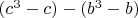 $(c^3-c)-(b^3-b)$