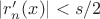 $|r'_n(x)|<s/2$ $|r'_n(x)|<s/2$