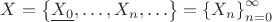 $X=\left\{\underline{X_{0}} ,\ldots ,X_{n} ,\ldots \right\}=\left\{X_{n} \right\}_{n=0}^{\infty}$