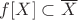 $f[X]\subset\overline{X}$