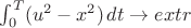 \int_{0}^{T} (u^2-x^2) \, dt \to extr