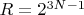 $R=2^{3N-1}$