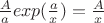 $\frac{A}{a} exp(\frac{a}{x})=\frac{A}{x}$