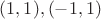 $(1,1),(-1,1)$