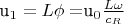 u_1=L\phi=$u_0 \frac {L\omega} {c_R}