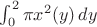 $\int_0^2\pi x^2(y)\,dy$