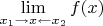$\lim\limits_{ x_1 \to x \gets x_2 } f(x) $