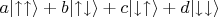 $a \lvert\uparrow\uparrow\rangle + b \lvert\uparrow\downarrow\rangle + c \lvert\downarrow\uparrow\rangle + d \lvert\downarrow\downarrow\rangle$