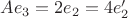 $Ae_3=2e_2=4e'_2$