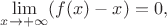 $\lim\limits_{x\to+\infty}(f(x)-x)=0,$