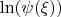 $\ln (\psi(\xi))$