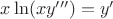 $x\ln(xy''')=y'$