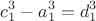 $$c_1^3-a_1^3=d_1^3$$