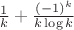 $\frac1k+\frac{(-1)^k}{k\log k}$