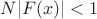 $N|F(x)|<1$ $N|F(x)|<1$