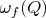 $\omega_f(Q)$