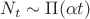 $N_t\sim \Pi (\alpha t)$