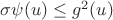 $\sigma\psi(u)\le g^2(u)$