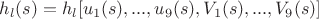 $h_l(s)=h_l[u_1(s),...,u_9(s),V_1(s),...,V_9(s)]$