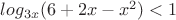 $log_{3x} (6+2x-x^2) <1 $