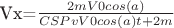 Vx=$\frac{2mV0cos(a)}{CSPvV0cos(a)t + 2m }$