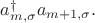 $a^{\dagger}_{m,\sigma} a_{m+1,\sigma}.$