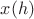 $x(h)$
