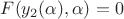 $F(y_2(\alpha), \alpha)=0$