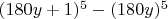 $(180y+1)^5-(180y)^5$