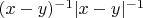 $(x-y)^{-1}|x-y|^{-1}$