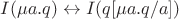 $I(\mu a.q)\leftrightarrow I(q[\mu a.q/a])$