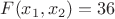 $F(x_1, x_2)=36$