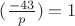 $(\frac{-43}{p})=1$