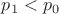 $p_1 < p_0$