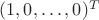 $(1,0,\ldots,0)^T$