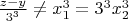 $\frac{z-y}{3^3}\neq x_1^3=3^3x_2^3$