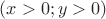 $(x>0; y>0)$