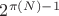 $2^{\pi (N)-1}$ $2^{\pi (N)-1}$
