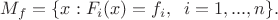 $M_f=\{x: F_i(x)=f_i,\;\;i=1,...,n\}.$